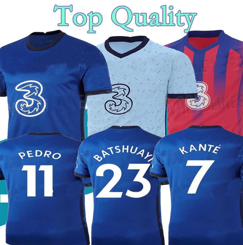 

CFC PULISIC ZIYECH HAVERTZ KANTE WERNER ABRAHAM CHILWELL MOUNT soccer jersey 2020 2021 GIROUD football shirt 20 21 men + kids kit, Home men
