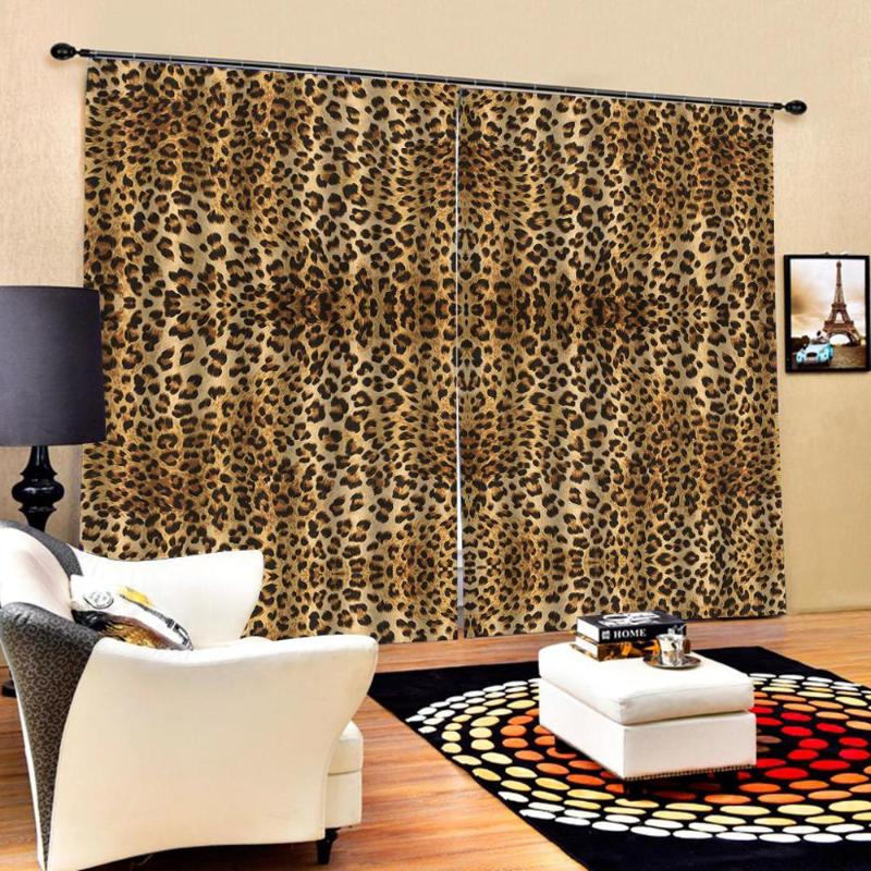 

tiger curtains Luxury Blackout 3D Window Curtains For Living Room Bedroom Customized size personality, As pic