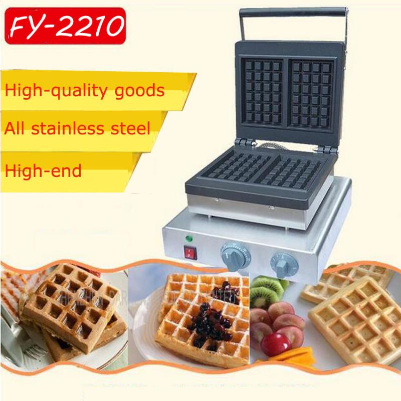 

Stainless Steel Waffle Maker Waffle Machine Commercial Maker Belgian Waffles Machine Non-Stick Cooking Surface FY-2210