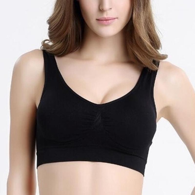 

Bras For Women Seamless Bra With Pads Bralette Push Up Brassiere Bra Wireless Solid Color Vest Brassiere Plus Size1, Black