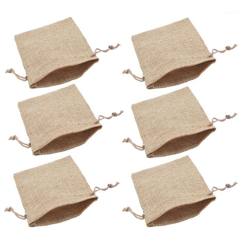 

24 Pieces 13 x 18cm Burlap Gift Bag Drawstring and Lining DIY Craft Jewelry Bag1