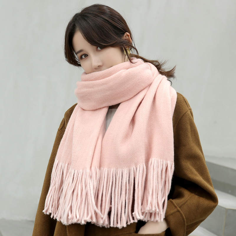 

Winter Cachecol Women 2020 from Disorder Xales and Wraps for Ladies Hot Bubble Silent Pashimina Solid Imitating Cashmere Handkerchiefs QE4X
