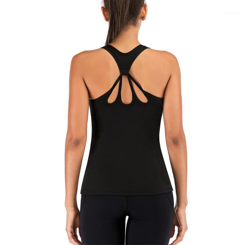 

Women Yoga Underwear Beauty Cross Back Vest Fitness Nylon Open Back Yoga Top Sleeveless Gym Wear Loose Fitness Female Sportswear1, Black