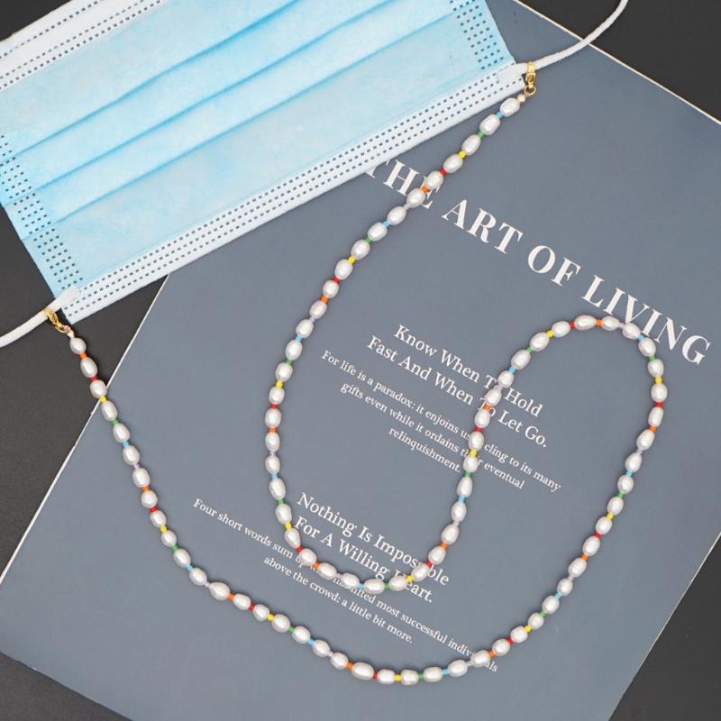 

Fashion Natural Pearls Face Mask Lanyard Strap Safety Mask Rest Pearls Beaded Sunglasses Holder Cords Eyewear Retainer