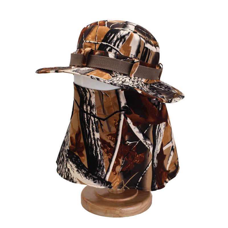 

Bucket Hat Fisherman Fishing Outdoor Sports Travel Jungle Camouflage Bush Hat Hunting Boonie Tactical Caps, Army green