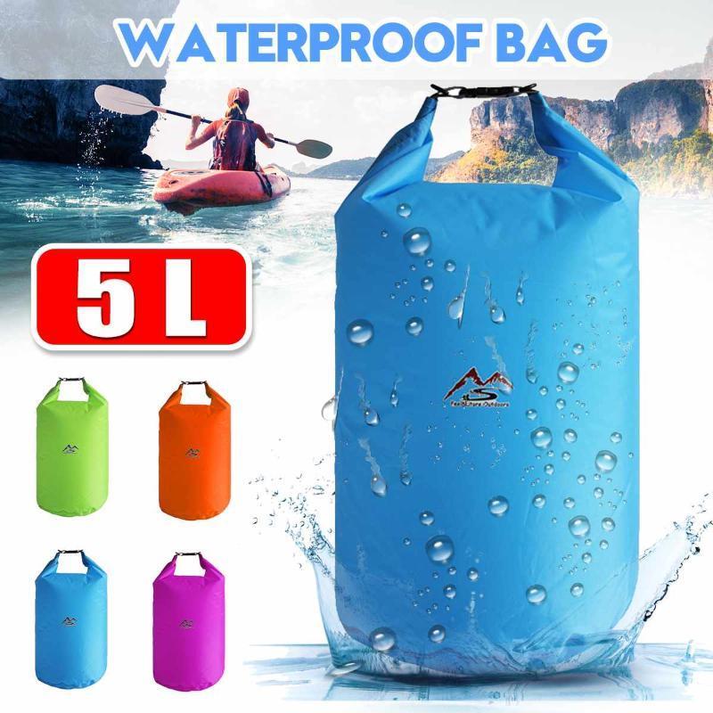 

5L Outdoor Bag Waterproof Rain Cover Backpack Ultralight Camping Hiking Dry Organizers Climbing Drifting Kayaking Swimming Bags1, Orange