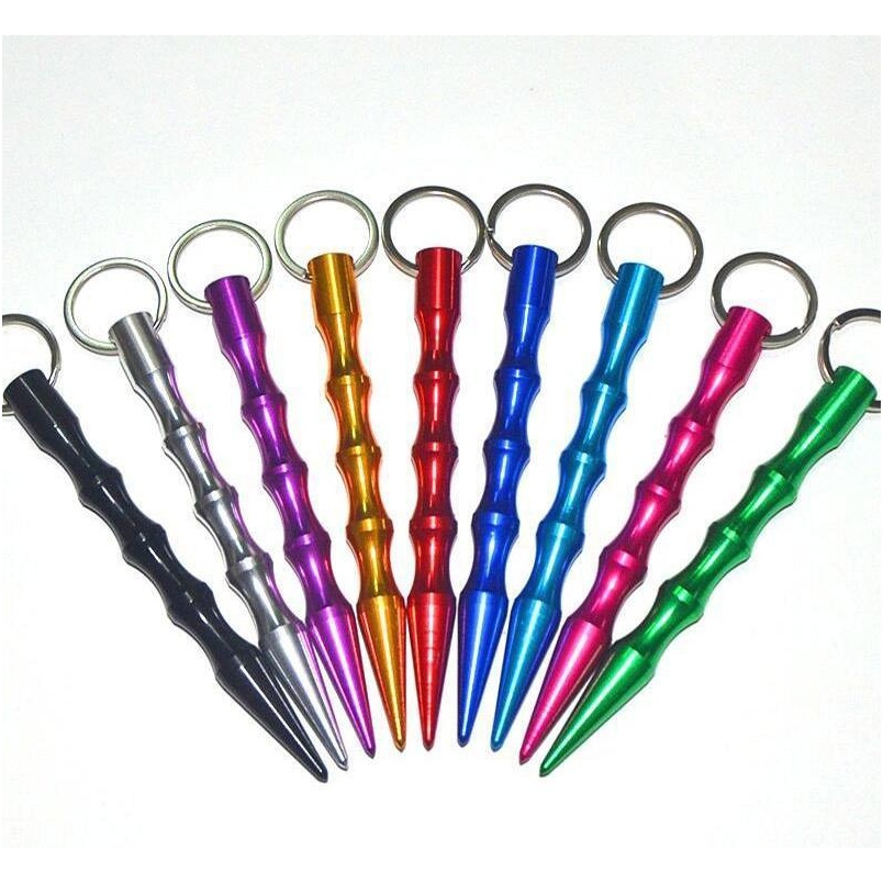 

Aliuminum Self Defense Weapons Safety For Women Girl Spike Stick Keychain Key Chain Metal Whol jlllKn lajiaoyard