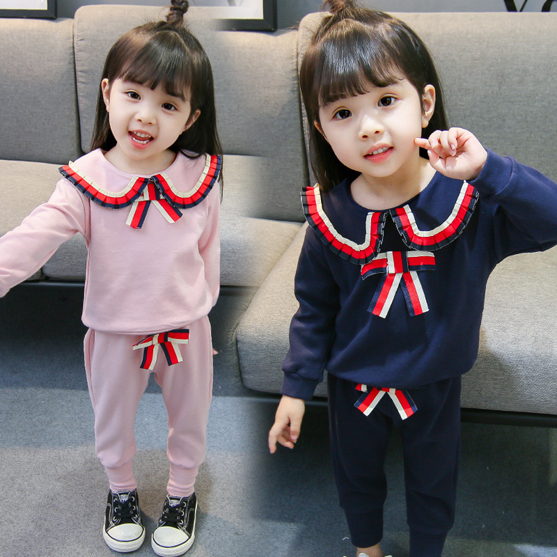 

New designer brand Baby Autumn Clothes Set Kids Boy Girl Long Sleeve Top + Pants 2 Pcs Suits Fashion Tracksuit Outfits, White