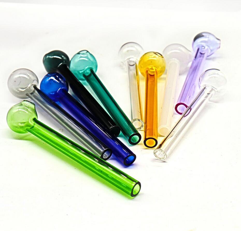 

Glass Burner Transparent Fy2305 Burner Oil Oil Glass Pipes Pyrex Burning Pipe Tube Water Pipes 4inch(10cm) Colorful jllES yummy_shop