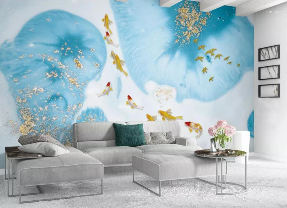 

Self-Adhesive] 3D Goldfish 1771839 Wall Paper mural Wall Print Decal Murals1, Yellow