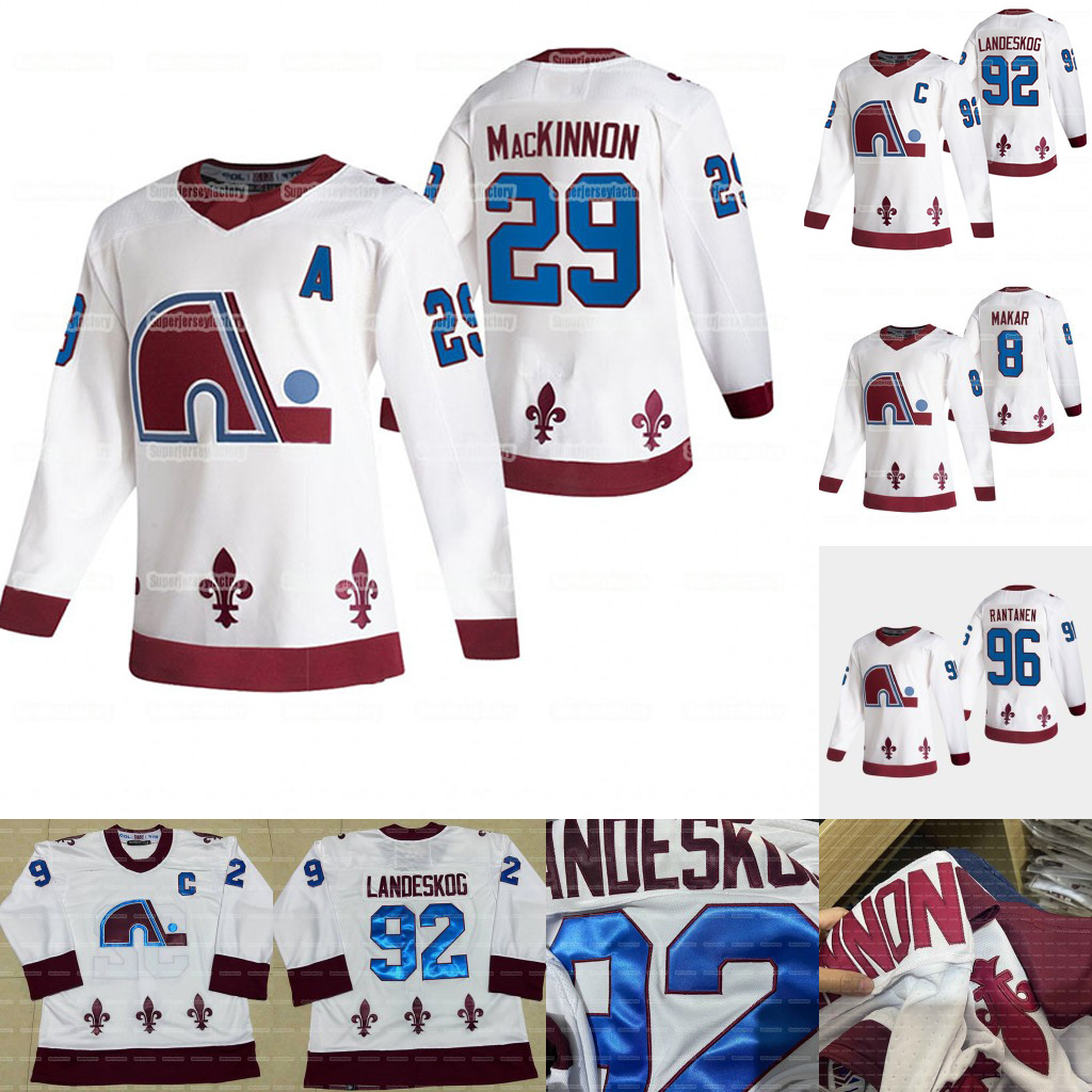 

Youth Colorado Avalanche 2021 Reverse Retro Jersey Nathan MacKinnon Cale Makar Gabriel Landeskog Joe Sakic Mikko Rantanen Johnson Girard, Youth kids home jersey