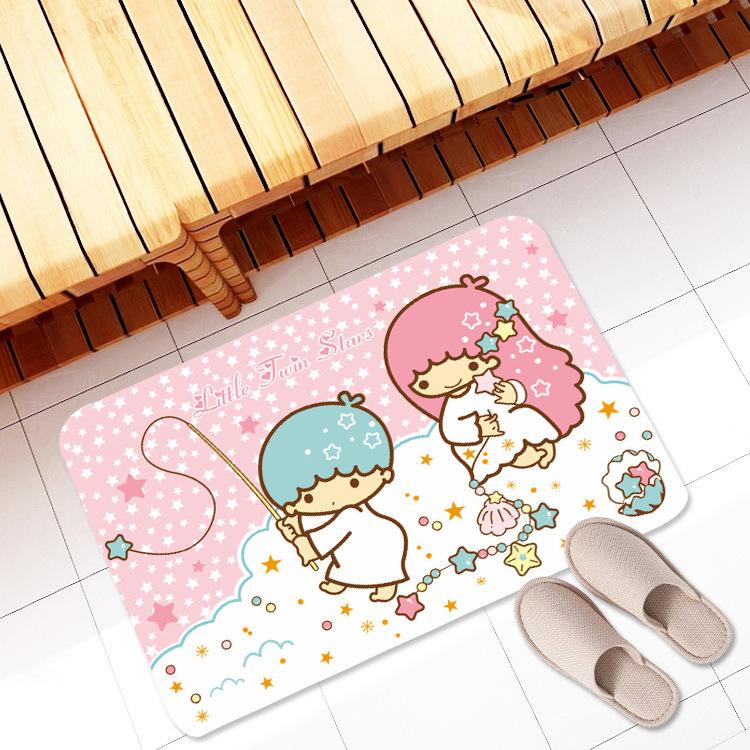 

IVYYE 38x58CM Twin Star Anime Rug Decoration Mat Home Carpets Bedroom Floor Mats Bath Plush Rugs Doormat Gifts NEW, See chart