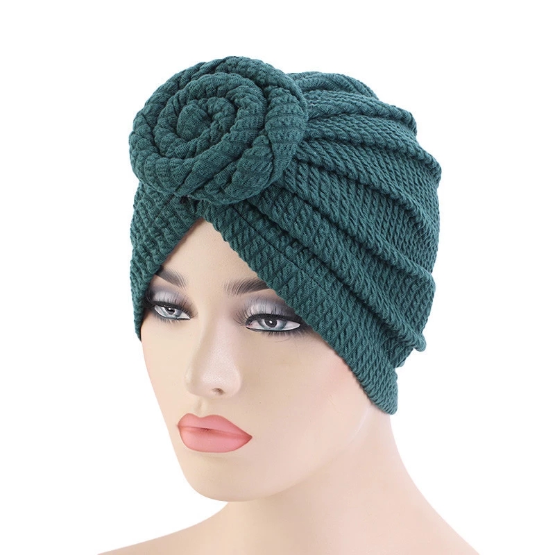 

New Women Cotton Elastic Twist Knot Hat Knotted Turban Hat Ladies Chemo Cap Fashion Headbands Women Hair Accessories, Multi
