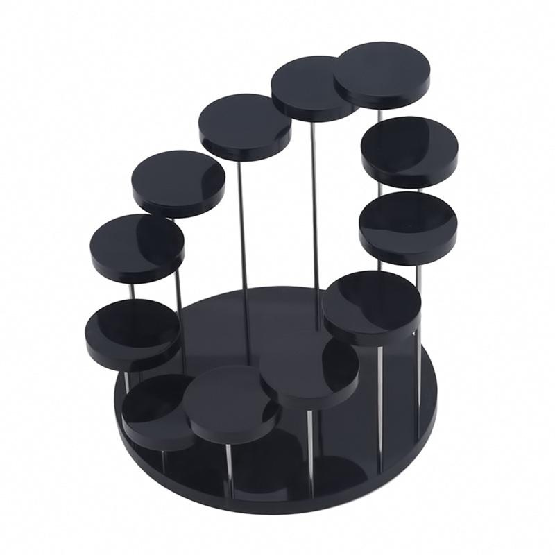

Cake Rack Round Cake Stand Acrylic Jewelry Rack Display Stand for Fruit Dessert Snack Black/Clear Holders