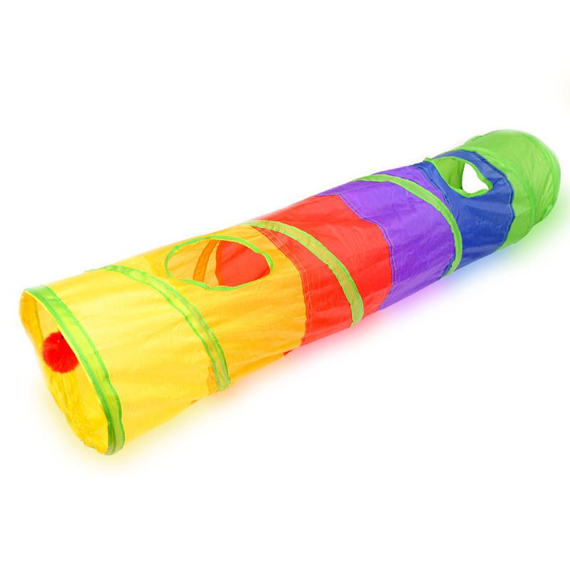 

Practical Cat Tunnel Pet Tube Collapsible Play Toy Indoor Outdoor Kitty Puppy Toys for Puzzle Exercising Hiding Training and R