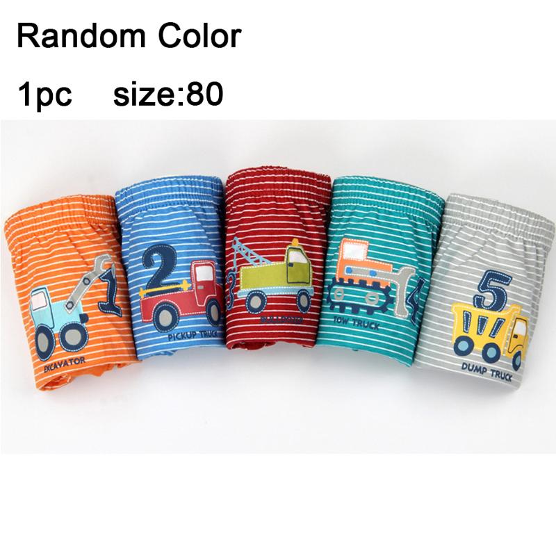 

For Boys Children Truck Numbers Printed Cartoon Cute Cotton Material Briefs Comfortable Soft Panties Breathable Kid Underwear, Color random