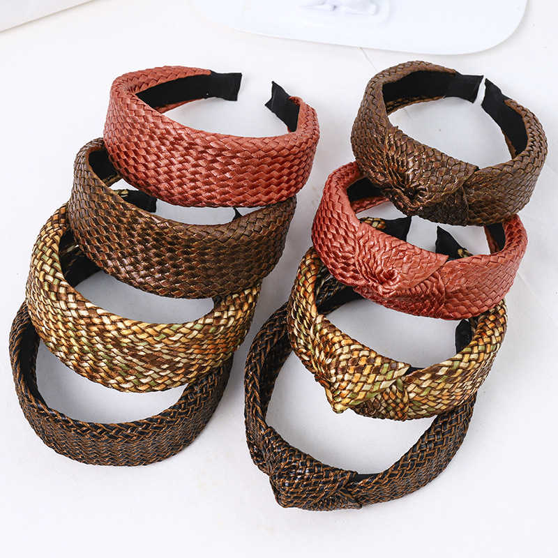 

70% discount Straw Knot Hairband Headband for Women Girls Hair Accessories, Silver