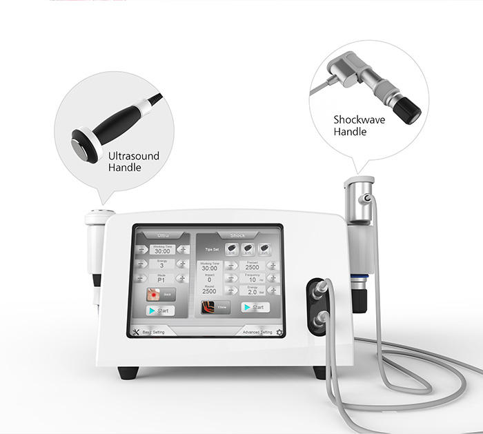 Extracorporal Shock wave therapy machine 2 in 1 Ultrashock pneumatic shockwave ultrasound Physiotherapy equipments ED erectile dysfunction pain r-image-750949580