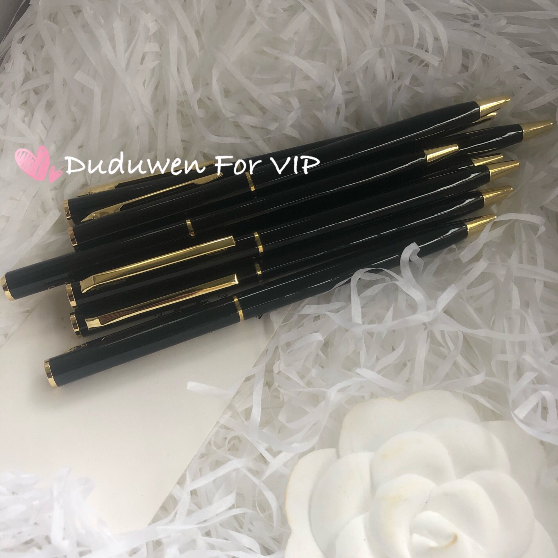 

Classic metal laser letters ballpoint pen letters fashion fashion Pen VIPed souvenir collection stationery for addicts collection for office, Black