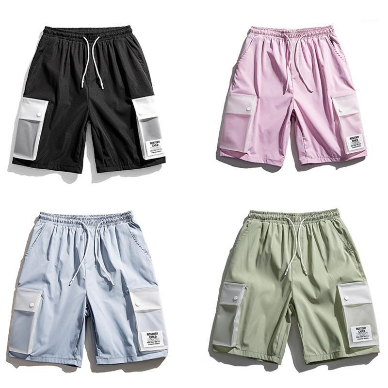 

2020 New Sports Shorts Men Fashion Brand Street Casual PVC Big Pocket Designs Tooling Cropped Pants Beach Swimming Clothes Homme1
