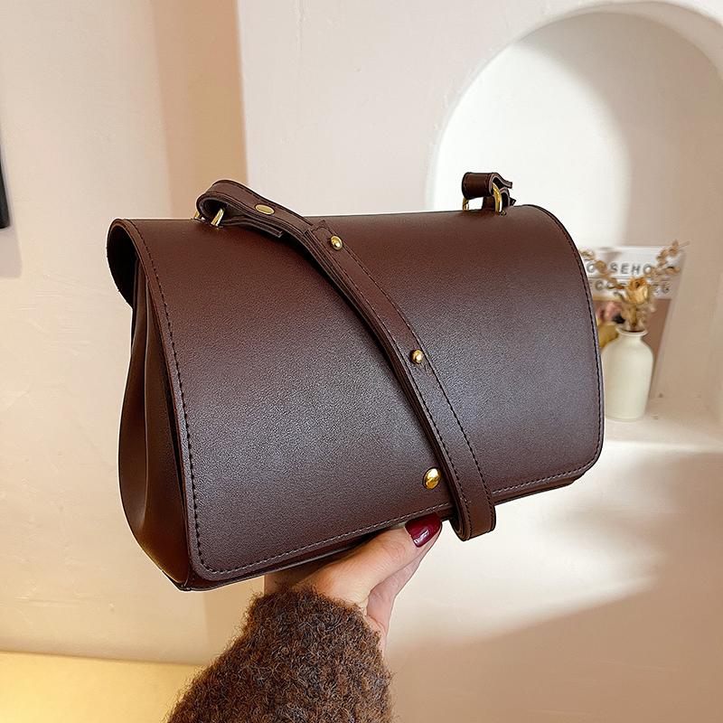 

OLSITTI Designer PU Leather Shoulder Bags for Women 2021 Fashion Crossbody Bags High Quality Handbags Sac Epaule, Black