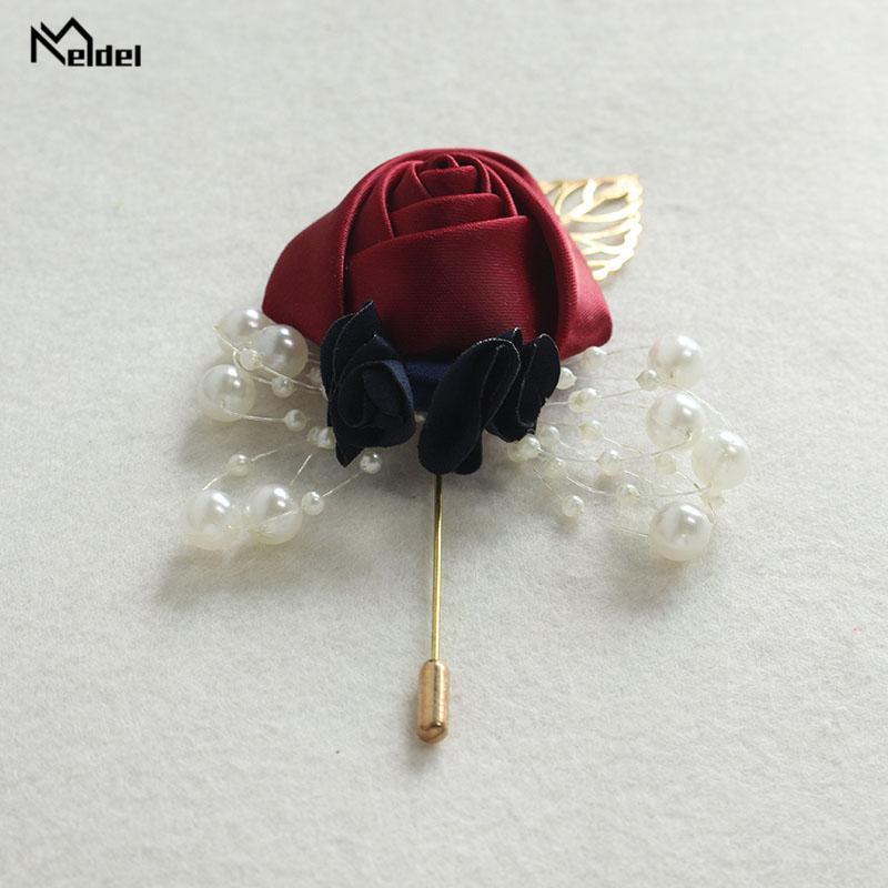 

Wedding Corsage Pin Women Brooch Flowers Silk Rose Groom Boutonniere Buttonhole Corsage Wedding Planner Mariage Accessories1, Beige