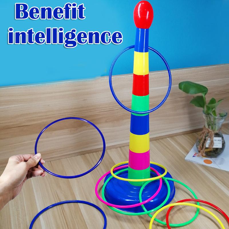 

Children Toss Circle Game Rainbow Towers Ring Kindergarten Toys Parent-Child Interaction Game LXY9