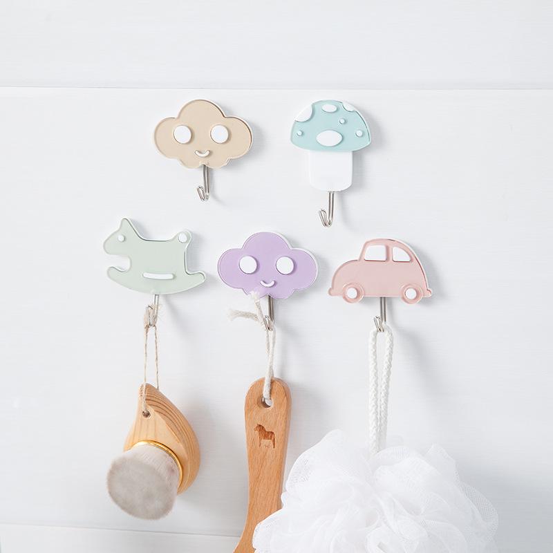 

3pcs/pack Key Hooks for Wall Strong Bearing Plastic Key Hooks Orgnaizer Storage Decorative Wall Hanging Sticky Hanger