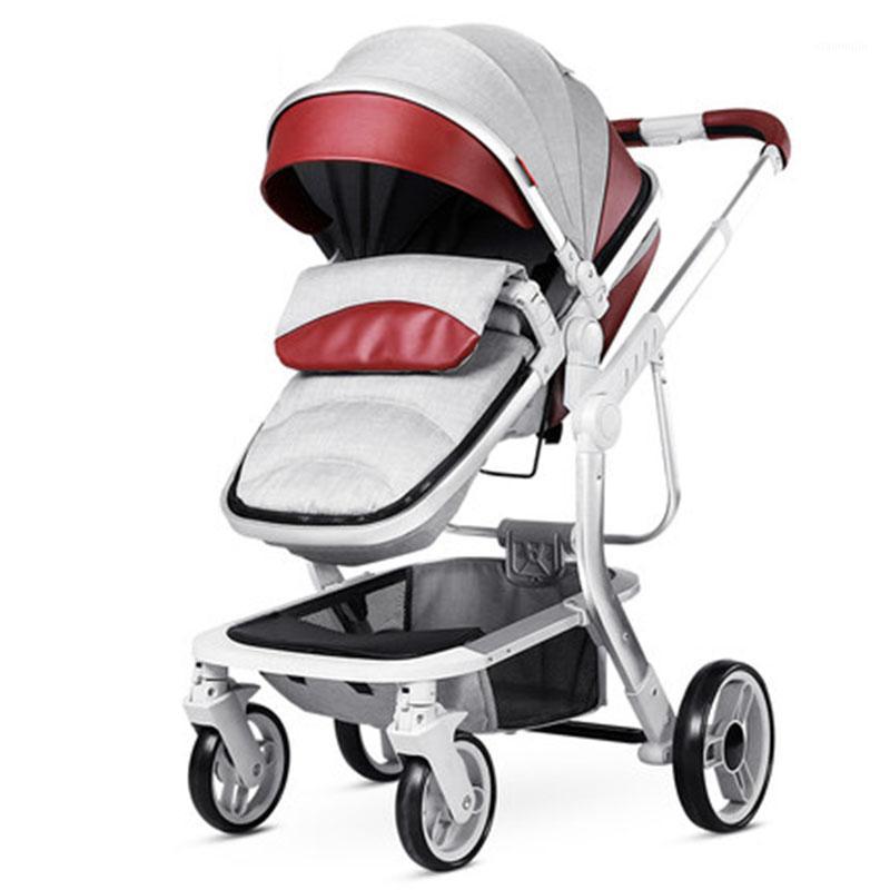 

0-3 Years Old SUV-class -absorbing Chassis Can Sit Reclining Folding Baby Four-wheeled Trolley for Children1