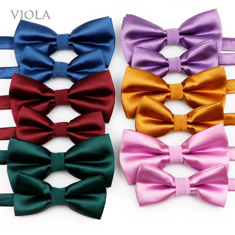 

Glossy Polyester Satin Father Son Bowtie Sets Red Pink Chic Men Women Child Butterfly Party Wedding Bow Tie Knot Gift Accessory