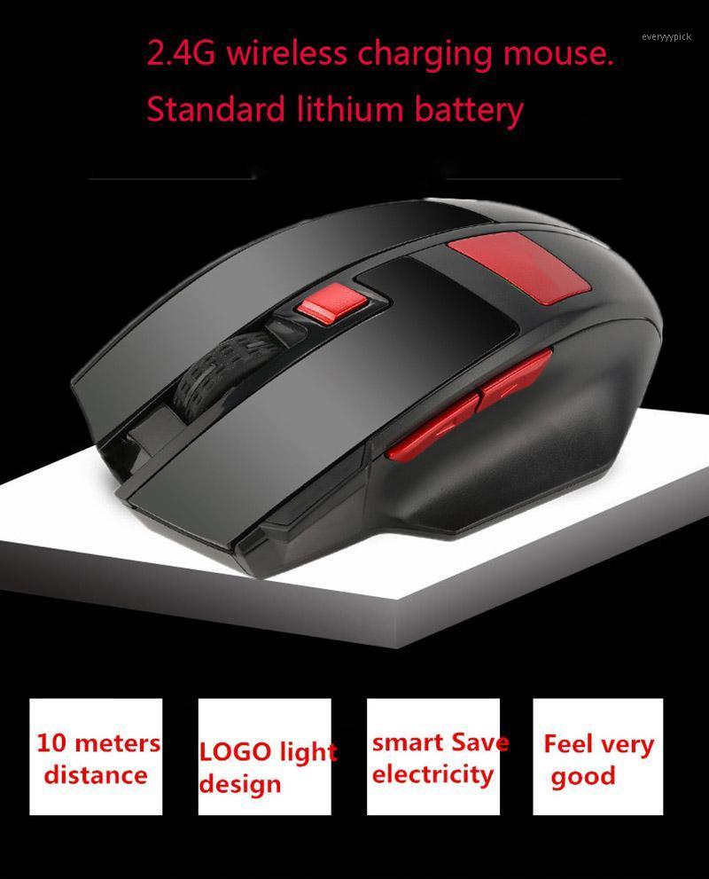 

New Fashion 1pcs W2 Wireless Rechargeable 2.4G 1600DPI Luminescent Top Backlight Gaming Mouse Adjustable 6 Buttons Game Mice1