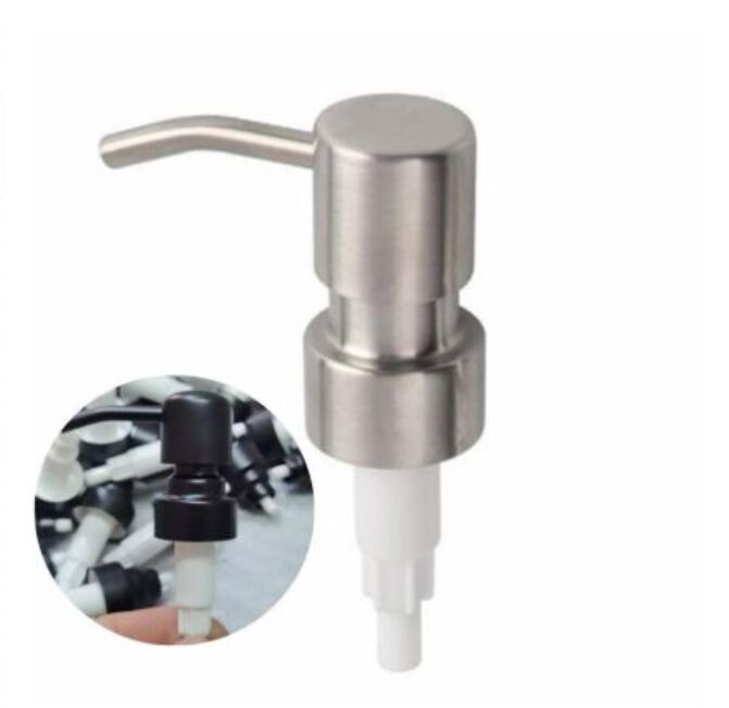 

Hand Soap Dispenser Pump Tops For Amber Bottle 28/400 Stainless Steel Countertop Soap Lotion Dispenser Jar Not Included