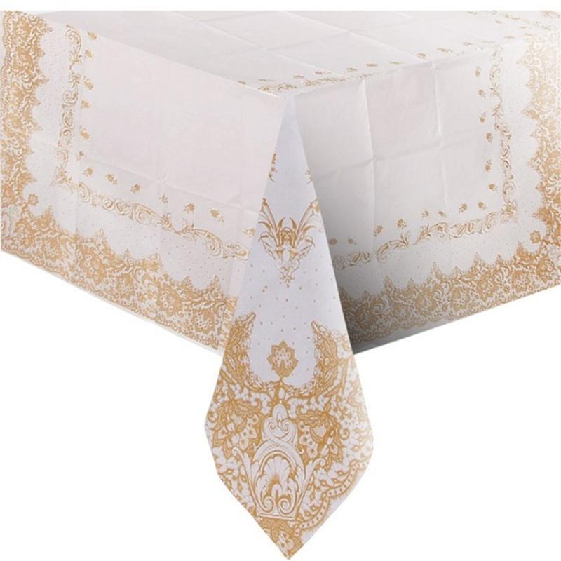 

2pcs Gold Silver Flower 140*140cm Table Covers Birthday Paper Tableclothes Time Wedding Party Table Clothes Decor Supplies