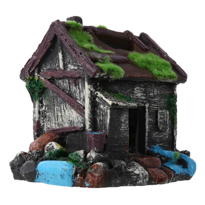 

Simulation House with Moss Ornament Landscape Decoration for Aquarium Fish Tank