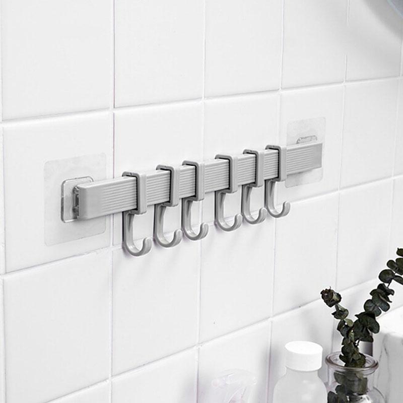 

Hooks For Hanging Key Hanger Clothes Holder Kitchen Rails Bathroom Housekeeper Home Organizer Door Adhesive Hook On The Wall New