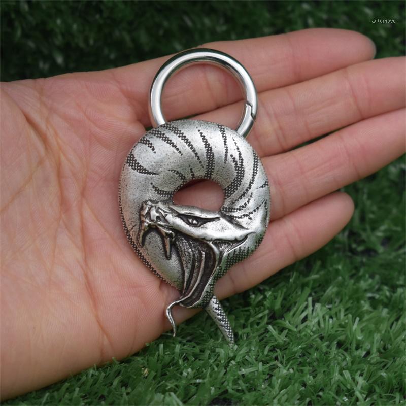 

12pcs Fierce Malicious Snake Keychain Animal Open Mouth Amulet Jewelry Gift1