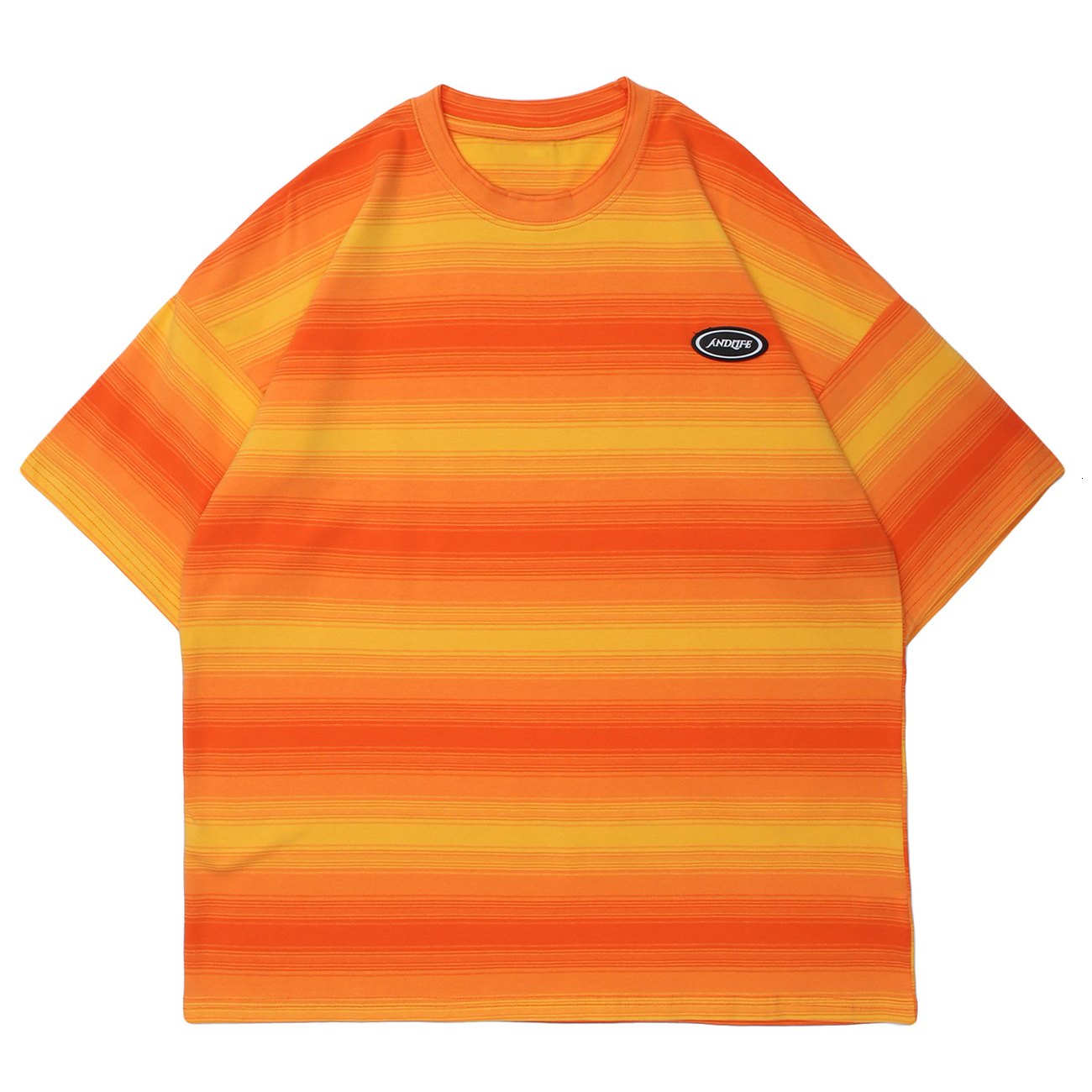 

2021 New Phantom Stripes Print Men Oversized Loose Hip Hop T-shirt Cotton Short Sleeve Shirts Summer Harajuku Tshirts Orange Tops Ghol, Gray