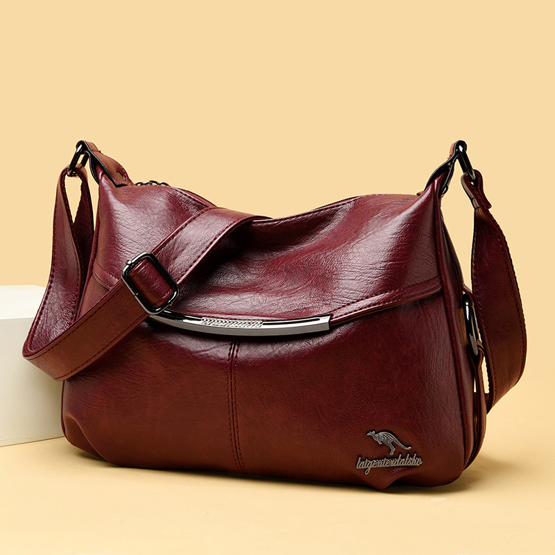 

Luxury High Quality Ladies Bag 2020 Leather Luxury Tote Ladies Handbag Ladies Handbag Shoulder Messenger Bag Bolsa Sac A Main, Red