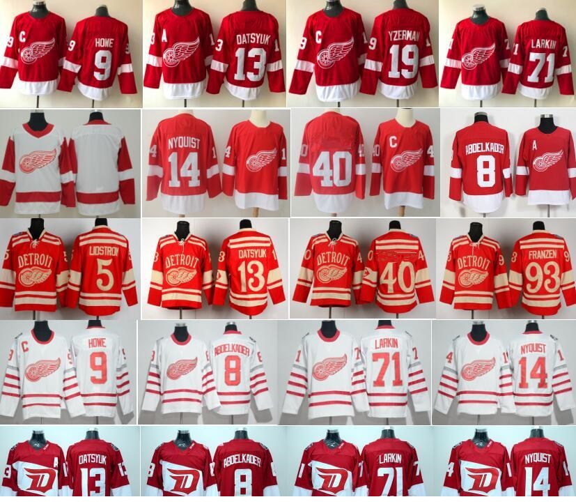 

Detroit Red Wings Jerseys Hockey 71 Dylan Larkin 13 Pavel Datsyuk Steve Yzerman Sergei Fedorov Tyler Bertuzzi Anthony Mantha Gordie Howe Red, As shown in illustration