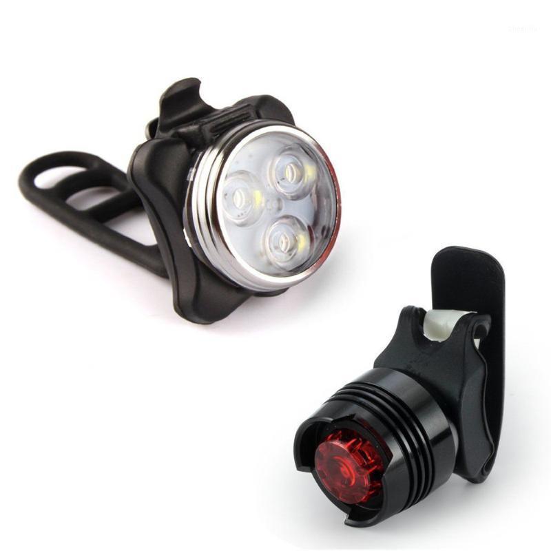 

Rechargeable Led Bike Light Bicycle Lamp Set Front Light Tail Usb Outdoor Bicycle Accessories Camping Tools #LR11