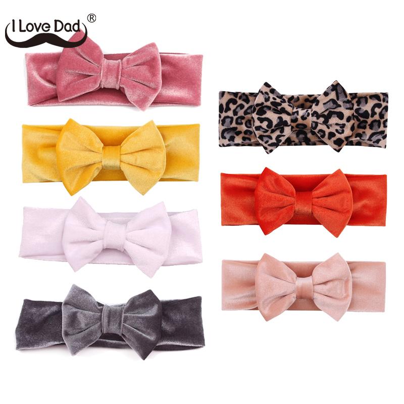 

Golden Velvet Baby Headband Cute Bows Baby Girl Hair Accessories Soft Elastic Newborn Girl Headbands Hair Band For Girls, A11
