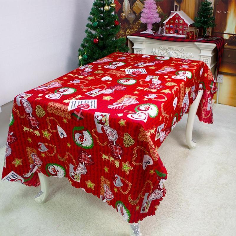 

150*200CM Christmas Tablecloth Waterproof Oil-proof Dinner Table Cover Decoration1, White