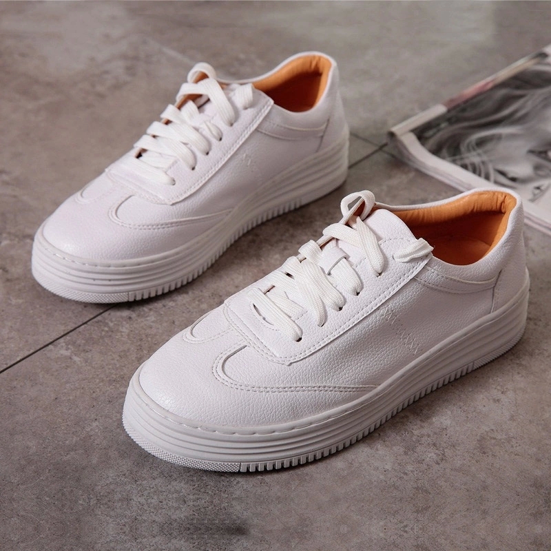

Women White Vulcanized Shoes Woman Lace Up Ladies Casual Non Slip Female Sneakers Comfort Autumn Winter Plus Size 34-43 #iy8K, Beige