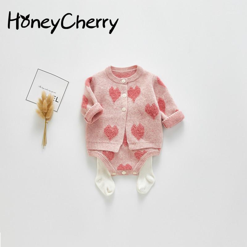 

2021 Baby Girl Cardiganand baby romper Suit Flocking Love Jacket (Sweaters and romper need to be purchased separately)1