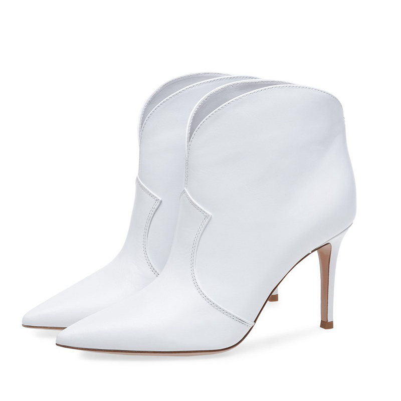 

shoes Women's fashion ankle stilettos female high heels 2020 sexy fall booties pointed wedding boots TL-A0156 RY7N, White