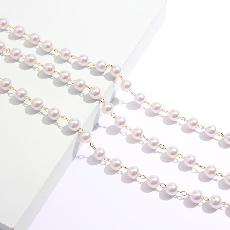 

Flatfoosie Imitation Pearl Eyeglass Chain Holders Beaded Sunglass Strap For Women Fashion Glasses Chain Non Slip Neck Strap Rope H jllrSD