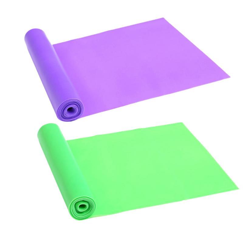 

6pcs Eco-friendly Resistance Band Elastic Yoga Fitness Strap Stretch Exercise Strap for Training Gym (Purple, Green Each Three