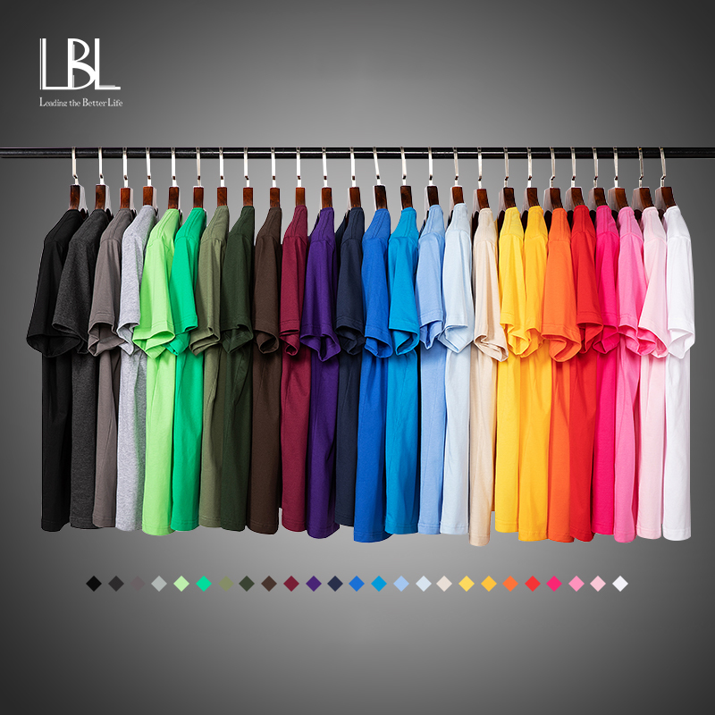 

25 Color 100% Cotton T Shirt Men Harajuku Streetwear Basic Blank T-shirt 2020 Mens Fashion Summer Casual Male Top Tee Hip Hop Y1120, Zd001 006