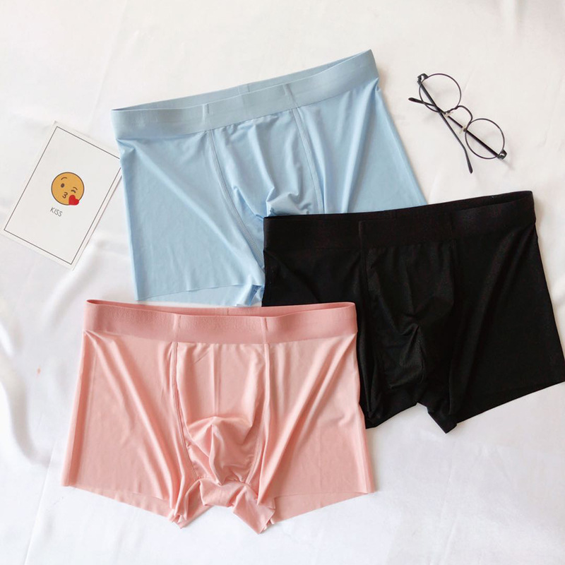

of New Men Silk Ice Will See Soft Boxers Inside Men's Plus Size Casual Japanese Fashion Sheer Colour Male Underpants N8618 31y4, Game