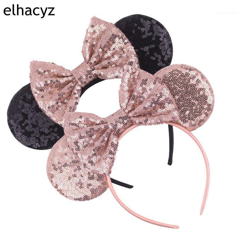 

2020 NEW Girl 5'' Sequin Bow 3.3'' Mini Mouse Hairband Festival Headband Woman DIY Boutique Party Gift Headwear Hair Accessories1